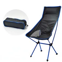 Sillas de campamento al aire libre silla de luna plegable portátil senderismo extendido silla de pesca de playa muebles de picnic de jardín