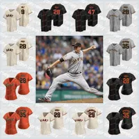 Novas camisas de beisebol 28 Buster Posey 2021 Jersey de beisebol Anniversary Brandon Crawford Belt Hunter Pence Yastrzemski Alex Dickerson Evan Lon