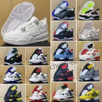 Athletic Outdoor Kids 4 Basketball Shoes Black cat Toddler TD 4s Red Chicag Boys Girls BasketBall Pour Enfants Athletic Outdoor Sneakers