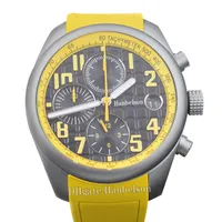 Sport Men Watches Yellow Rubber Riem Japan Quartz Movement Chronograph Digital Dial Black Steel Uhr