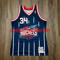Hakeem Ojuwon Mitchell & Ness 96 97 Jersey Basketball Jerseys Tall fat Man Big