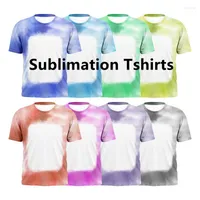 Camisetas para hombres Summer Men de manga corta Sublimación en blanco Polyester blanqueado con cuello redondo ropa de ropa de caldo de cuello para logotipo personalizado
