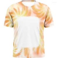 Męskie koszule T Summer poliester szybkie suche ubrania swobodne sublimacja pusta T-shirt mężczyzn chłopiec z krótkim rękawem