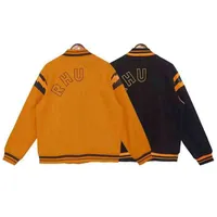 Rhu 22 De Mens Jacket Designer Coat Letter Embroidered Baseball Jackets American Hip-hop Men Wool Cardigan