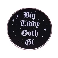 Andere Modeaccessoires Big Tiddy Goth GF Emaille Pin Gothic Freundin Schlampe Brosche Abzeichen Schmuck Accessoires