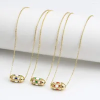 Collares colgantes con tarjeta de cobre Collar de aceite de cobre para mujeres Joyas de fiesta de moda Cadena de oro Cader￭a de oro ONE Piece