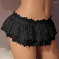 Crosse Sissy Sissy sous-v￪tements Sexy Sexe Soft Ruffled Lingerie Linge Briefs string