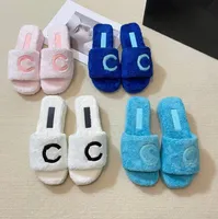 Thick-Soled Solid Color Slipper Plush Letter Women Sandal Winter Outdoor Leisure Slippers Designer Brand Home Comfort Warmth Fashion Sandal