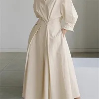Lässige Kleider übergroße elegante Frauen Frühling Sundegress Zanzea Fashion Revers Hals Langarm solide Hemdkleid Ol Vestidos Robe Femme 220912