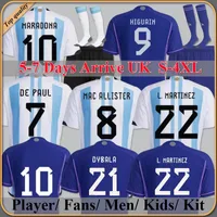 22 23 Argentina soccer Jersey football shirt 2022 DYBALA AGUERO MARADONA DI MARIA fans player version Men Kids kit sets uniforms socks home away