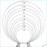 Party Decoration Party Decoration Circle Backdrop Stand Wedding Mariage Birthday Balloon Arch Support Kit Round Flower With Foot Drop Dhptd