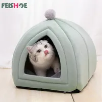 kennels pens Pet Tent Dog Cages Kennels Teepee Plush Comfortable Pet Bed for Small Cat Dog Kitten Puppy Sleeping House Waterproof Pet Blanket 220912