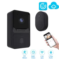 Drahtlose Türklingelkamera mit Chime WiFi -Video -Türklingeln Home Security Door Bell Kits kostenloser Cloud -Speicher