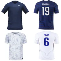 AAA Copa do Mundo de qualidade mbappe Tees 2022 Benzema Soccer Jerseys Griezmann Pogba Giroud Tchouameni Camiseta Futbol Kante Maillot Kids Football Shirt
