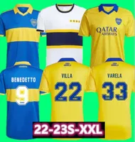 22-23 Boca Juniors Soccer Jersey Home Villa Salvio Medina Away Third Men Benedetto Salvio Pavon Camisa Shirt Football 2022 2023 Versione giocatore dei fan