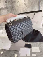 Akşam çantaları cf crossbody çantaları kadınlar için deri yüksek kaliteli lüks el çantası marka tasarımcısı klasik diyagonal cüzdan altın omuz zinciri ile kuzu derisi çantası 2022