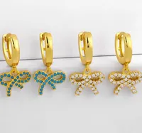 Takı Küpe Kübik Zirkonya Çat Tie Altın Renk CZ Kristal Kulak Klipleri Kadınlar İçin Delmiş Küpe Yok Mücevherler ZW5RH
