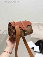 Evening Bags Shoulder Bags Luxury Brand Fashion Simple Houndstooth Square Clutch Women&#039;s Designer High Quality Real Leather Mobile Phone Handbags 1220