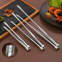 Camp Kitchen Grill Tongs Meat Cooke Tousils For BBQ Baking Silver Kitchen Accessories Camping Supplies Barbecue Clip