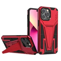 Shockproof Magnet Kickstand Cases For iPhone 14 Pro Max 13 12 11 XS Max XR X 8 7 Plus Hybrid Dual Layer Bracket Stand Phone Cover Funda