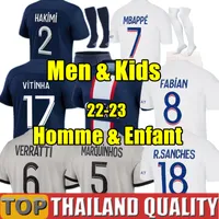 22 23 Maillots de Foot Mbappe Soccer Jerseys Sergio PSGS Ramos 2022 2023 Icardi Football Shirt Hakimi Wijnaldum Camiseta Men Kids Hommes Enfants Kit Uniform