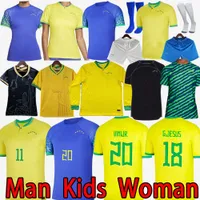 2022 Футбол Джерси Бразилия Г. Джесус Коутиньо Бразил Камисета де Футбол 2023 Вратарь Футбольная рубашка Женщина 22 23 Maillot Kid Kit Cit Cust Cust Компта