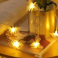 Stringhe Butterfly Fairy String Lights for Christmas Garden Holiday Room Decoration 10/20 LED LED a batteria a batteria