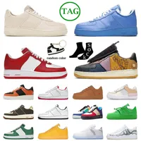 Scarpe Nike Airforce 1 Air Force One Low Off White AF1 Running Shoes Men Women Cactus Jack Trainers Halloween Shadow N354 Peace White Stussys Raiders Dunk Mca Sneakers