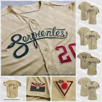 Nowe koszulki baseballowe Serpiientes Arizona Gold 2021 City Connect Jersey Madison Bumgarner Eduardo Escobar Ketel Marte Pavin Smith Nick Ahmed W.