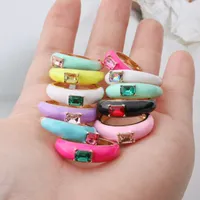 Gioielli di moda neefuwofu y2k anelli colorati aperti per donne regolabili a colore oro gocciola di dito metallo abbinamento ad anello alla moda