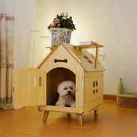 犬小屋のペン木製のペット犬小屋小屋猫のリッター贅沢猫ヴィラフォーシーズンズ普遍的な通気性子犬貯蔵棚220912