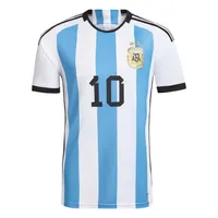 Soccer Jersey Fans Joueur Version Dybala Aguero Maradona Di Maria Messis 22 23 Home Away Prem-Match 2023 Men Kids