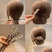 Hair Accessories Hair Accessories Magic Pearl Hairpin Diy Braiding Lazy Braider Tool Clips For Women Headband Styling Accessorieshair Dhegh