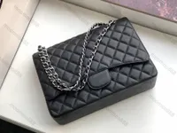 10A Top Tier Quality Maxi Double Flap Bag Designer Luxury 33cm Caviar Caviar Lambskin Classic Black Pres