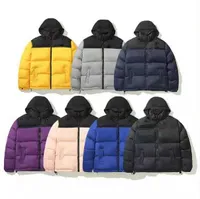 2022メンズスタイリストコートの葉の印刷パーカー冬ジャケット男性女性暖かく羽毛ファッションオーバーコートジャケットダウンジャケットサイズS-2xl