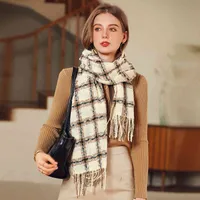 Foulards écharpe à carreaux de nouvelle couleur automne et mode d'hiver épaississement de cachemire chaud 220913