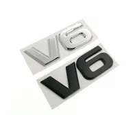 3D -Auto -Logo Aufkleber Emblem Auto Badge -Aufkleber f￼r V6 Mercedes BMW Audi Ford Fiesta Mustang Ranger Nissan Toyota Honda Styling