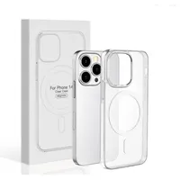 Magsoge transparent klares Acrylmagnet -Schockdely -Hüllen für iPhone 14 13 12 11 Pro Max Mini XR XS x 8 7 plus kompatibles Magsafe -Ladegerät 2022 Neues Handyfall