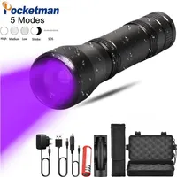 Modes LED UV ultraviolet torche avec fonction zoom mini les taches d'urine de animal de compagnie noire détecteur Scorpion Hunting Flashs Torches220c