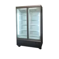 공기 냉각 음료 캐비닛 냉동고 수직 유지 신선한 전시 유리 문 고급 편의점