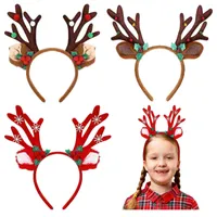 Bandanas ABOOFAN 3pcs Christmas Antler Headbands Reindeer Hair Accessories Party Headwear Decorations