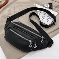 Bolsas de cintura Unixinu Alta qualidade feminina Fanny Pack Leather Bolsa Unissex Bolsa Bolsa Minimalista Crossbody para ombro