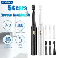 Zahnbürste elektrisch für Männer und Frauen Paar Houseeehold Whitening IPX7 wasserdichte Ultraschall -Automatikzahnbürste Javemay J209 220912