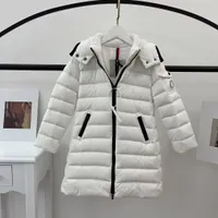 フード付きキッズコートベビーデザイナーコート冬用ジャケット長いa字型ジッパー濃い温かいアウトウェア服