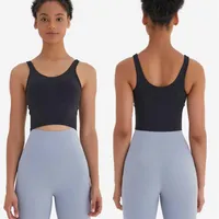 Gymkl￤der Kvinnors underkl￤der Yoga Sports Bra U Back Bodybuilding All Match Casual Push Up Align Tank Crop Tops Running Fitne224D