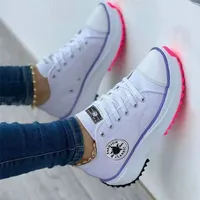 Dress Shoes Women Pattern Canvas Sneakers Women Casual Shoes Women Sneakers Shoes Flat LaceUp Zapatillas Mujer Chaussure Femme 220913