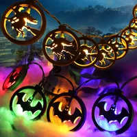Party Decoratie 3m 20 Lampen Nieuwe Halloween-licht String LED Lantern Bat Spider Batterij Licht Halloween Wizard Atmosfeer Decoratieve lichten