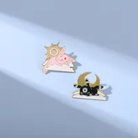 Other Fashion Accessories Exquisite Cartoon Cute Little Monster Metal Paint Brooch Fashion Creative Animation Surrounding Badges Children's Gift Pins