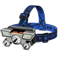Headlamps Strong Headlight Led Five-head Aircraft Light mini Usb Rechargeable Head-mounted Outdoor Miner&#039;s Lamp2933