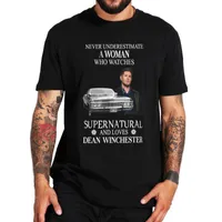 Magliette da uomo Winchester si innamora di Dean Shirt T-shirt Supernatural Film Horror Film Tee Casual Summer Cotton Soft Eu Size Top